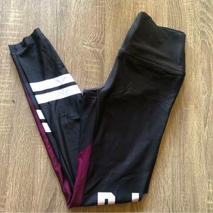Black-Maroon Victoria Secret (PINK) leggings